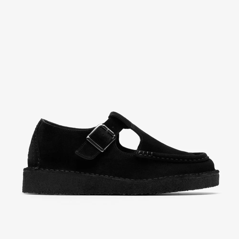 Clarks Originals Nomad T Bar Black Suede Size 8.5 - Picture 4 of 12